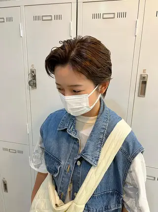 ショート カラー パーマ ヘアアレンジ メンズ 💎髪質改善特化💎 RUITOのヘアスタイル