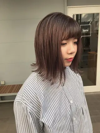 ショート カラー ヘアアレンジ lani ブリーチ /ダブルカラーのヘアスタイル