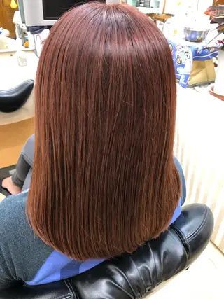セミロング カラー 石塚 浩のヘアスタイル