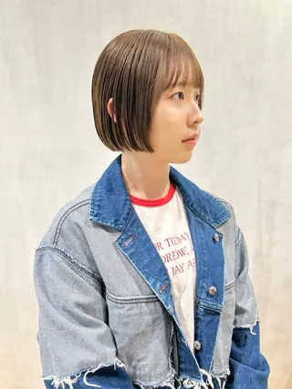 ショート カラー パーマ メンズパーマ/フェ ザーパーマ/古川晴輝のヘアスタイル