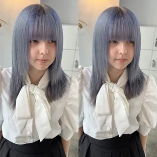 ミディアム カラー yoriダブルカラー 代表すがわらのヘアスタイル