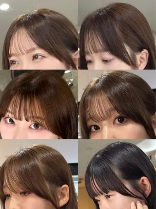 セミロング タナカ レイヤのヘアスタイル