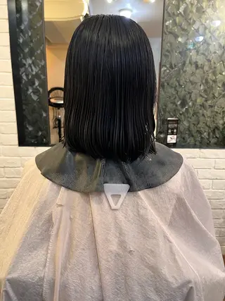 ショート カラー 薬院:今泉/上川美幸 ボブ/顔周りレイヤーのヘアスタイル