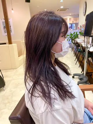 ロング 中川 茜里のヘアスタイル