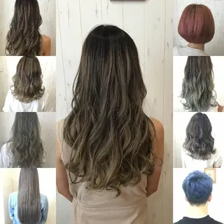 カラー ロング ヘアカラー&縮毛矯正 STAR☆RIVERのヘアスタイル
