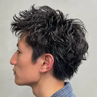 ショート パーマ ヘアアレンジ メンズ fifth 石川 凪のヘアスタイル