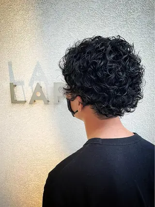 ミディアム パーマ メンズ LAP.s 中嶋　諒のヘアスタイル