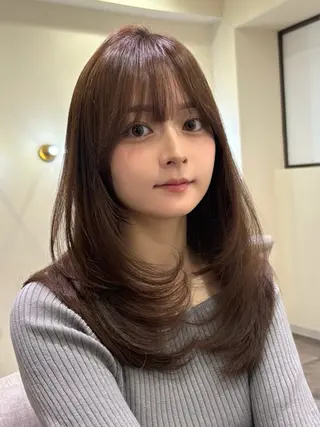 ロング カラー Sugar所属・レイヤーカット/大阪 /梅田/執印悠太のヘアスタイル