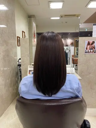 セミロング 縮毛・酸性ストレート 特化のヘアスタイル