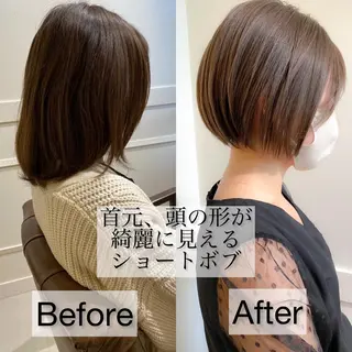 ショート カラー ボブ　ショート 特化 迫田紘史のヘアスタイル