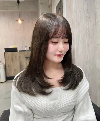 セミロング lafit kaede/韓国ヘアのヘアスタイル