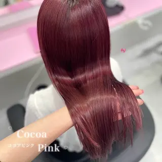 ロング カラー 韓国風艶髪🎀 暖色カラー🤍のヘアスタイル
