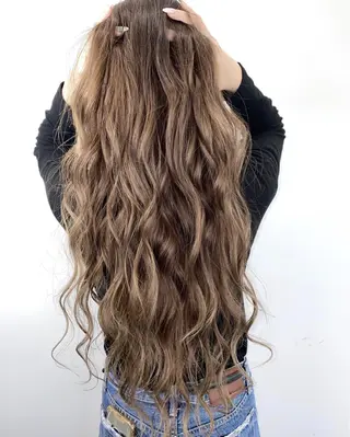ロング カラー パーマ ヘアアレンジ キッズ ★ 里奈★のヘアスタイル