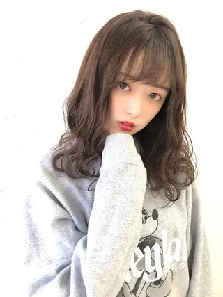ミディアム パーマ 池袋髪質改善 タニグチのヘアスタイル