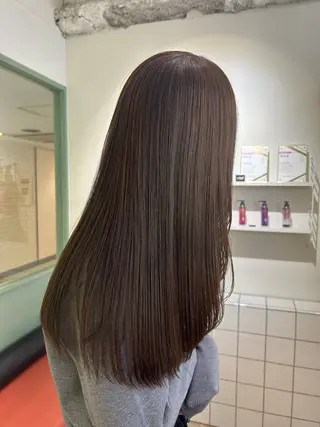 ロング カラー ベージュ/ダブルカラ ー/新潟駅/青柳萌果のヘアスタイル