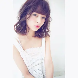 ショート ミディアム セミロング カラー パーマ 内藤 達也のヘアスタイル