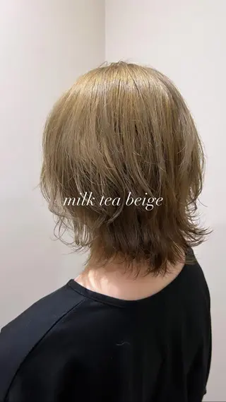 ミディアム カラー オカベ ショウマのヘアスタイル