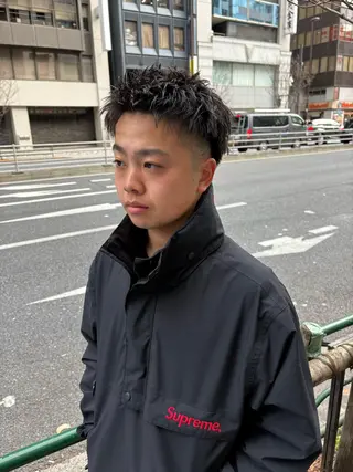 ショート パーマ メンズ 💈メンズ短髪特化 ✂︎伊藤大輝💈のヘアスタイル
