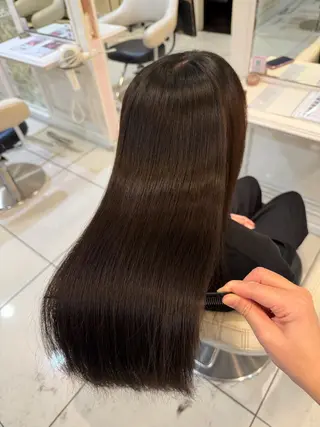 ロング ツヤ重視 ワンカラー🫧Mioのヘアスタイル