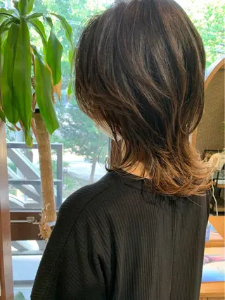 ミディアム ハイライトカラーなら 川嶋宏旭 栄 矢場町のヘアスタイル