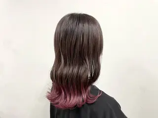セミロング カラー ︎🤎デザインカラー kayanoのヘアスタイル