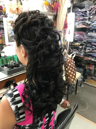 ロング 上辻 博司のヘアスタイル