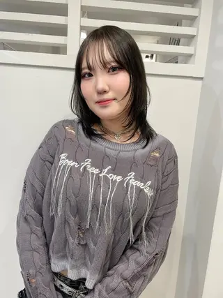 ミディアム カラー ダブルカラーVia/ airi♡のヘアスタイル