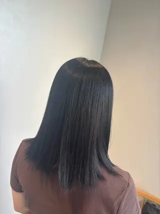 セミロング 美髪矯正/中華ウルフ 24h/高橋朋生のヘアスタイル