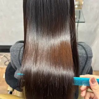 ロング 髪質改善ストレート /暖色カラー🎀🪞のヘアスタイル