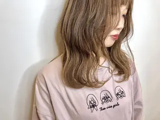 セミロング シールエクステ×美髪 改善/ヨシモトカンジのヘアスタイル
