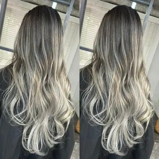 ロング バレイヤージュ ボブ🌈ナツヤのヘアスタイル