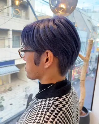 ショート カラー メンズ NATSUMI 🐻‍❄️🤍のヘアスタイル