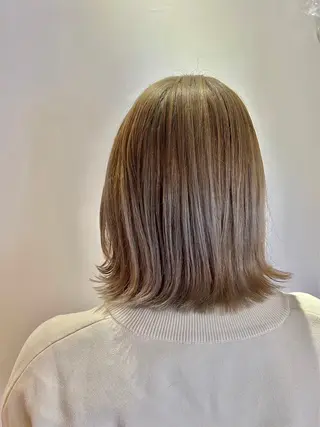 ミディアム かめい りなのヘアスタイル