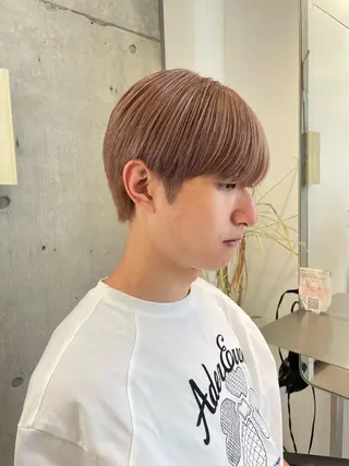 ショート カラー メンズ 盛れるカット🤍 🎀モモ🎀のヘアスタイル