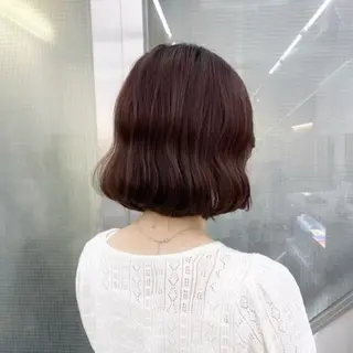 ミディアム カラー 艶感/韓国風 🤍moeka🤍のヘアスタイル