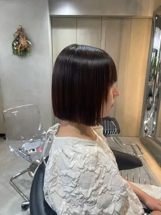 ミディアム オリーブベージュ/シ ョートボブたまき🧡のヘアスタイル