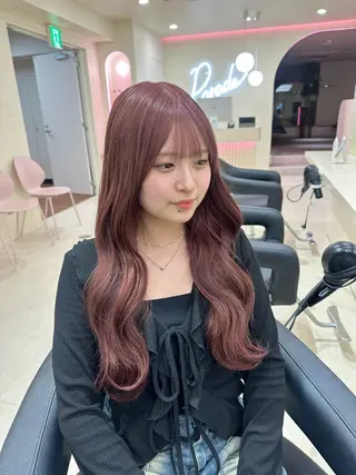 ロング カラー ヘアアレンジ 🎀 yuuka🎀のヘアスタイル