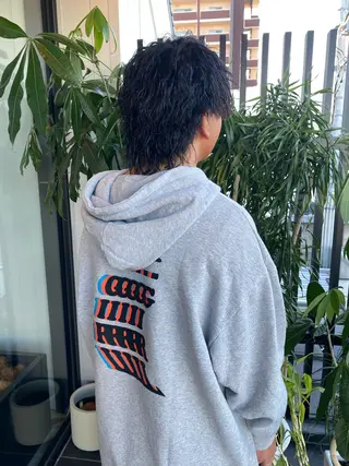 パーマ メンズ 山﨑 大暉【ダブルカラー】のヘアスタイル