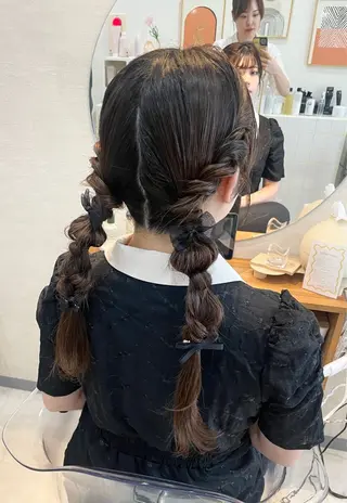 ロング お呼ばれヘア/セット /ヘアアレンジ/れいのヘアスタイル