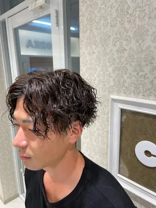 パーマ メンズ 本厚木パーマ&ブリー チMEN'Sショートのヘアスタイル