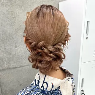 セミロング 卒業式お呼ばれ🕊️ ヘアセット✴︎ミキのヘアスタイル