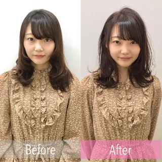 ミディアム カラー 大人可愛いショート＊ NoWL栗原隆成のヘアスタイル