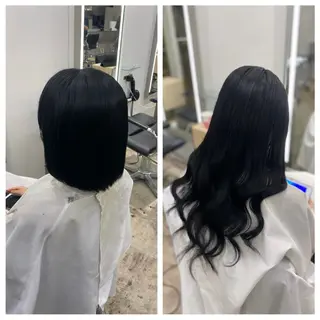 ロング MOMOKA🍑プル エクステ・ハイトーンのヘアスタイル