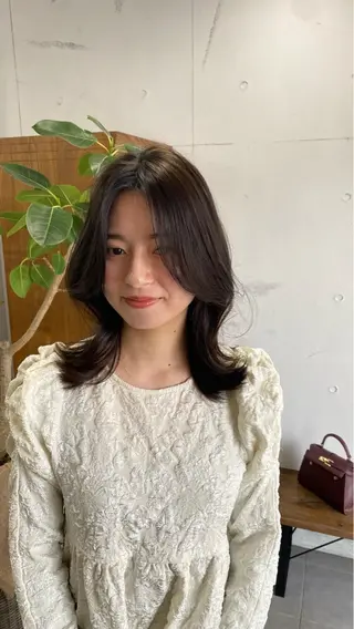 ミディアム 奥村 和也のヘアスタイル