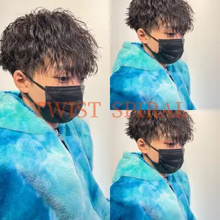 パーマ メンズ 大阪美容師 井上智博のヘアスタイル