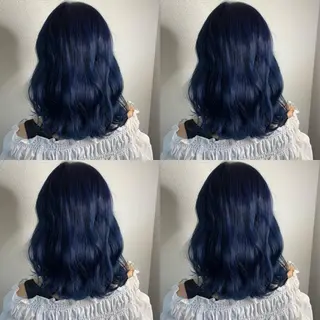 セミロング カラー 似合わせ/ブリーチ カラー.岡田友仁のヘアスタイル