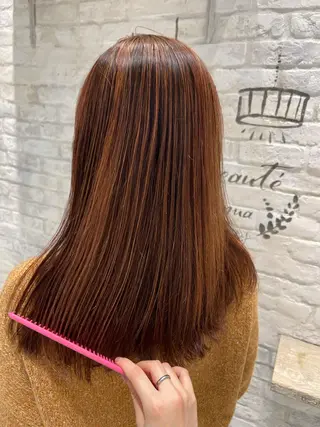 ミディアム カラー EARTH  紫竹山 🦋本間未来🦋のヘアスタイル