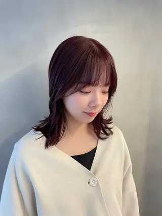 ミディアム 🪞透け感&韓国ヘア 🪞honokaのヘアスタイル