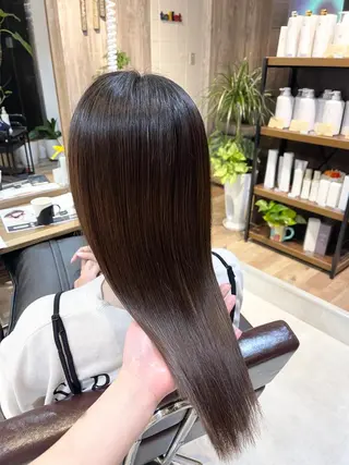 ロング カラー 髪質改善で 憧れの潤艶美髪にのヘアスタイル