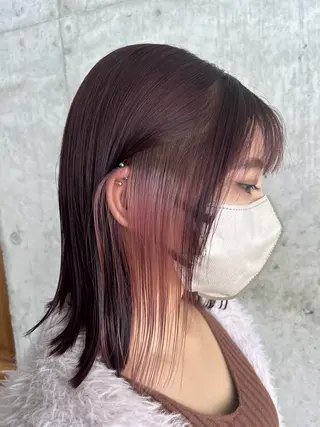 セミロング カラー 🎨デザイン🥇 美髪・艶髪　日暮千敬のヘアスタイル
